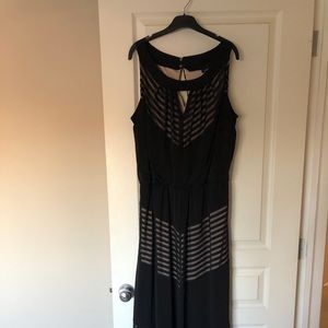 Full length, black, lined dress